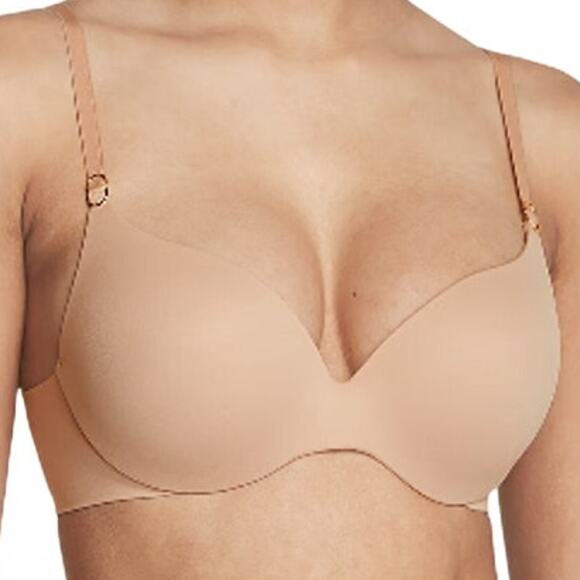Victoria's Secret Light Push-Up Perfect Shape Bra Comfort Adjustable Cream 34D - Picture 1 of 6